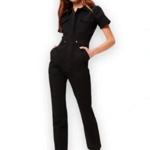 Good American Black Utility Jumpsuit
